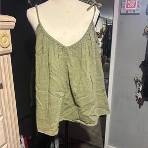 NWOT Olive Green Women's Tie-Strap Tank Top
